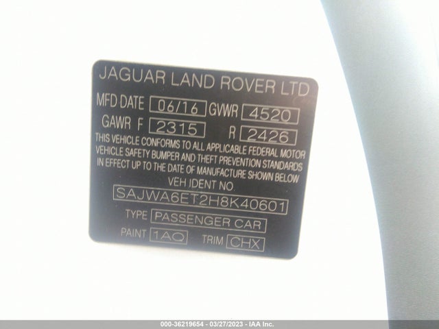 2017 Jaguar F-TYPE, VIN: SAJWA6ET2H8K40601