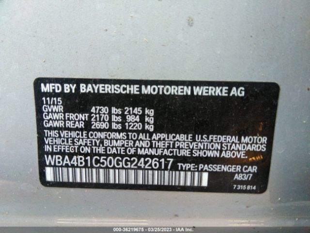WBA4B1C50GG242617 BMW 4 Series 435i
