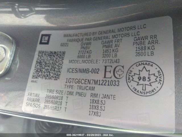 GMC Canyon 4wd Elevation 2021 1GTG6CEN7M1221033 Image 9