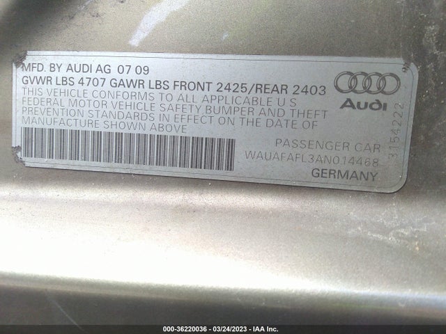 WAUAFAFL3AN014468 Audi A4 2.0t Premium