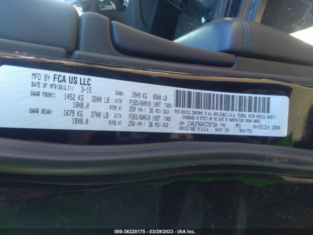 1C4RJFAG4FC797184 Jeep Grand Cherokee Laredo