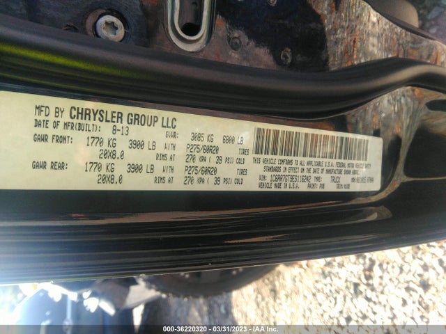 Продаж на аукціоні авто 2014 Ram 1500 Big Horn, vin: 1C6RR7GT9ES116242, номер лоту: 36220320