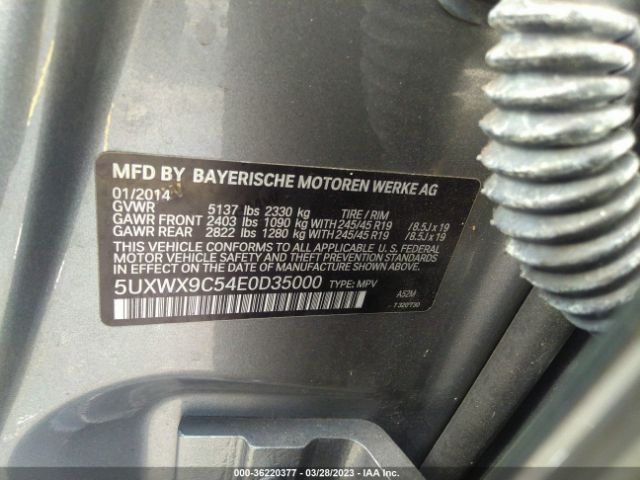 5UXWX9C54E0D35000 BMW X3 Xdrive28i