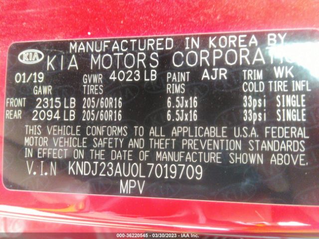 KNDJ23AU0L7019709 KIA SOUL S