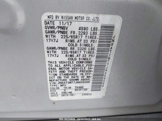 Nissan ROGUE SV 2018 JN8AT2MT7JW459086 Image 25