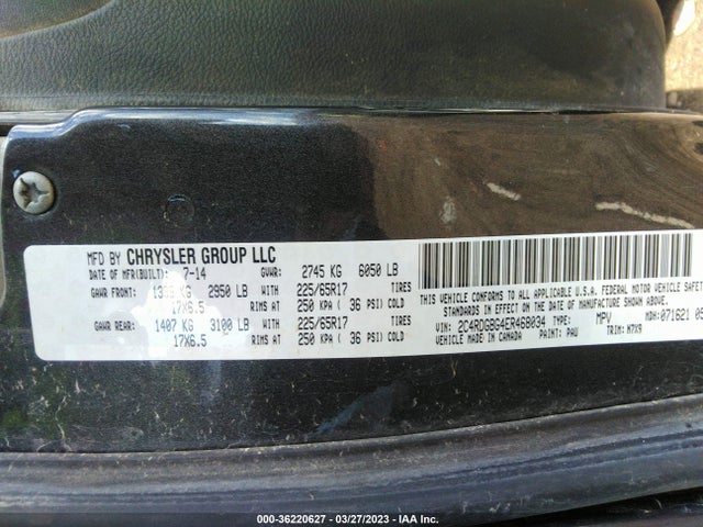 Dodge Grand Caravan Se 30th Anniversary 2014 2C4RDGBG4ER468034 Image 9