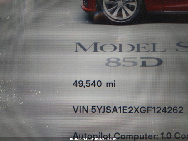 Tesla Model S 90d/70d/75d/60d/85d 2016 5YJSA1E2XGF124262 Image 9