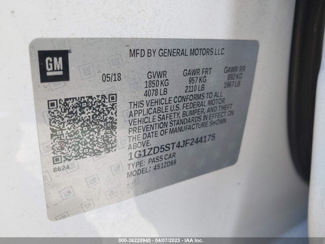 Chevrolet MALIBU LT 2018 1G1ZD5ST4JF244175 Image 10