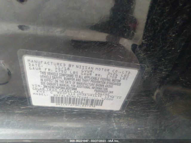 3N1CN7AP3KL837398 Nissan Versa Sedan Sv