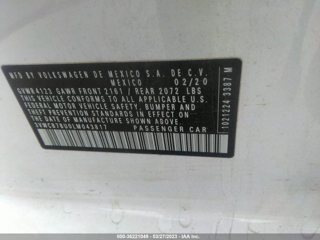 3VWCB7BU0LM043817 Volkswagen Jetta S/se/r-line