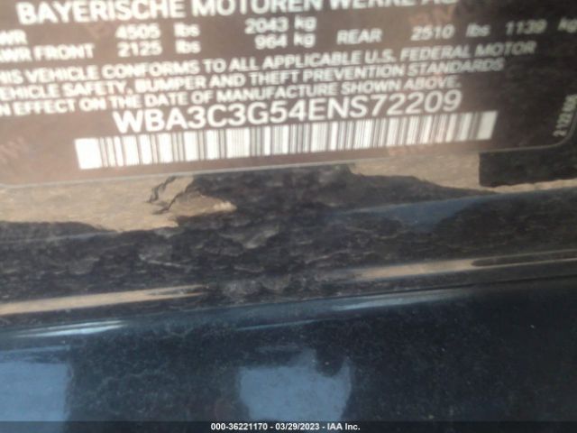 WBA3C3G54ENS72209 BMW 3 Series 320i Xdrive