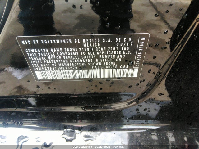 3VWDB7AJ7JM215320 Volkswagen Jetta 1.4t