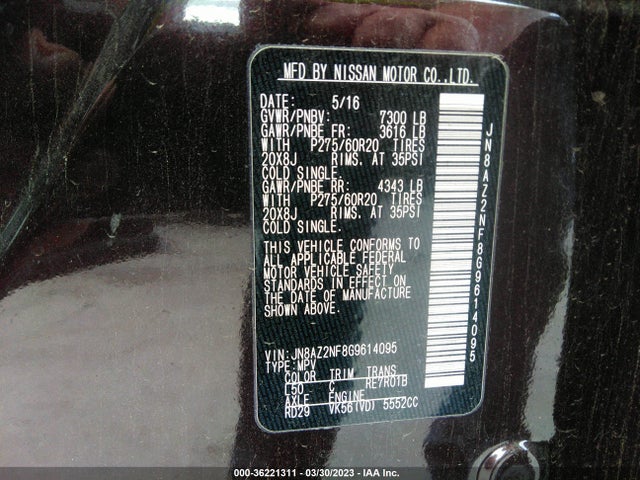 JN8AZ2NF8G9614095 Infiniti QX80