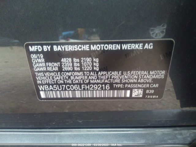 WBA5U7C06LFH29216 BMW 3 Series M340i
