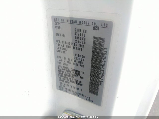 2021 Nissan NV 200, VIN: 3N6CM0KN7MK690013