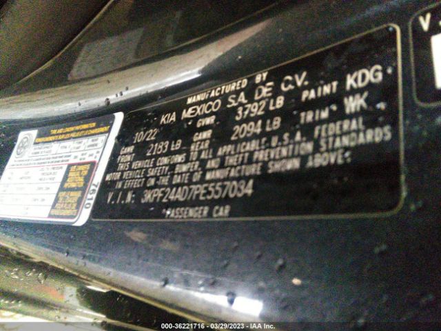 3KPF24AD7PE557034 KIA Forte Lxs