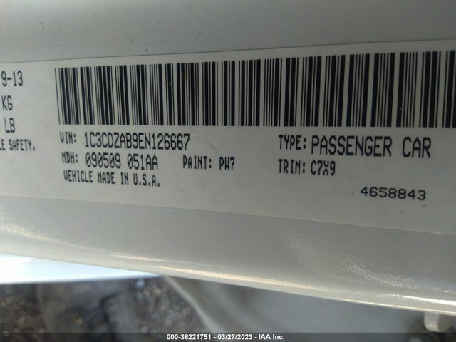 Dodge AVENGER SE 2014 1C3CDZAB9EN126667 Image 10