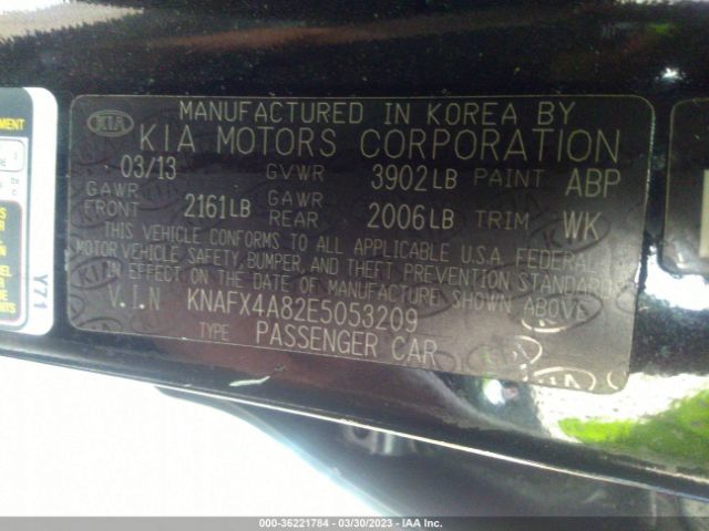 KNAFX4A82E5053209 KIA FORTE EX