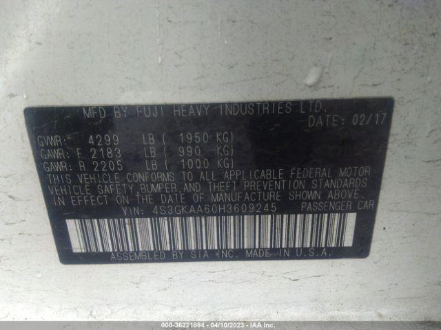 4S3GKAA60H3609245 Subaru Impreza