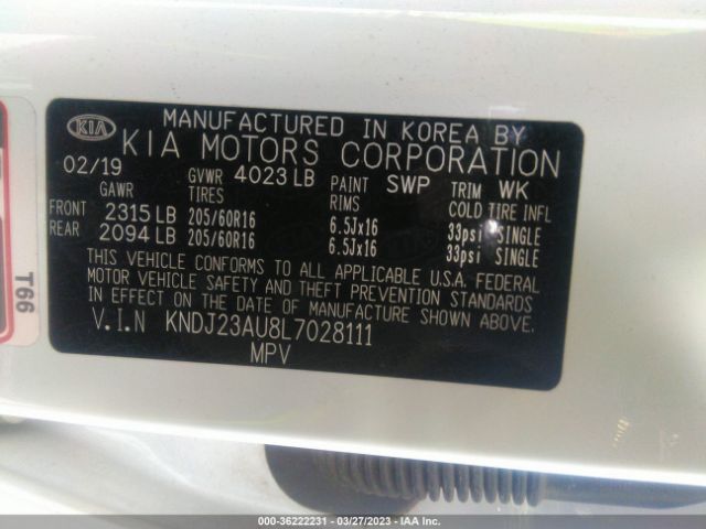 KNDJ23AU8L7028111 KIA SOUL S
