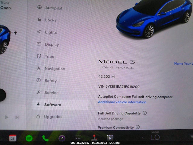Tesla Model 3 Range Battery 2018 5YJ3E1EA7JF018200 Image 8