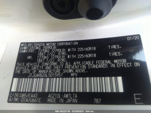 JTJGARBZ6L5015957 Lexus Nx Nx 300
