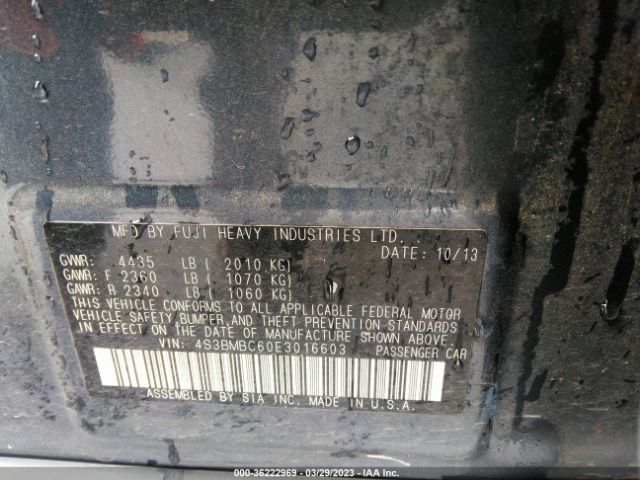 4S3BMBC60E3016603 Subaru Legacy 2.5i Premium