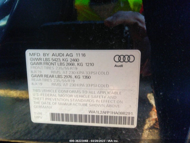 WA1L2AFP1HA086291 Audi Q5 Premium Plus