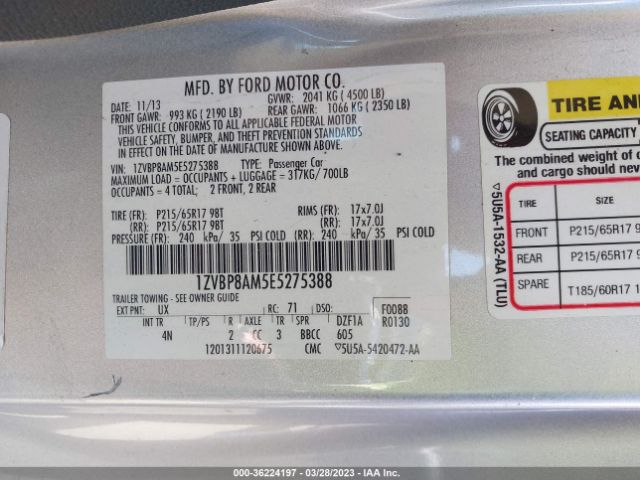 Ford Mustang V6 2014 1ZVBP8AM5E5275388 Image 10
