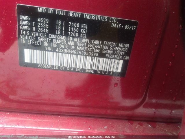 4S3BNEN63H3053998 Subaru Legacy Limited