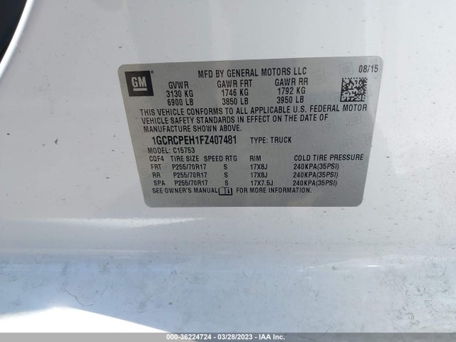 Chevrolet Silverado 1500 Ls 2015 1GCRCPEH1FZ407481 Image 10