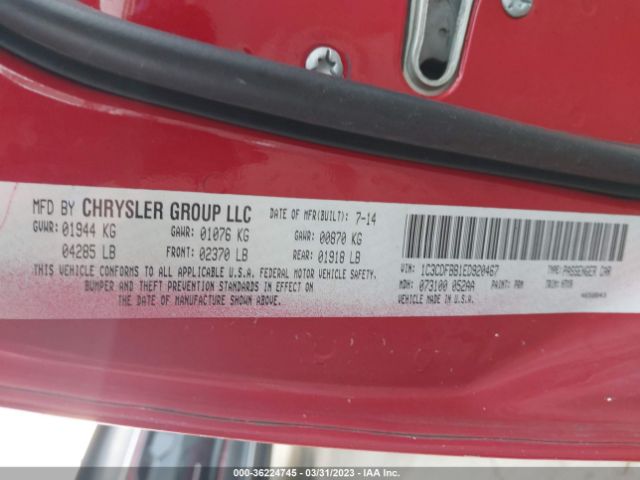 1C3CDFBB1ED920467 Dodge DART SXT