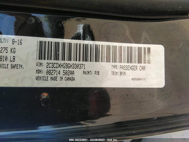 Dodge Charger Sxt 2016 2C3CDXHG9GH330371 Image 9