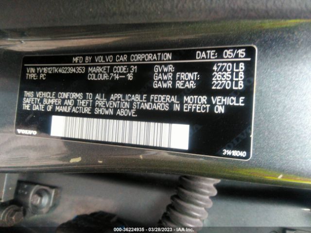 YV1612TK4G2394353 Volvo S60 T5 Premier