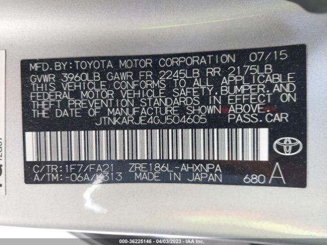 JTNKARJE4GJ504605 Scion IM