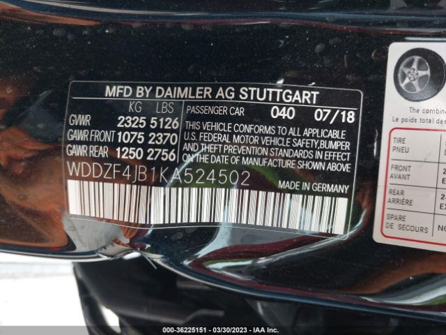 WDDZF4JB1KA524502 Mercedes-Benz E-class E 300