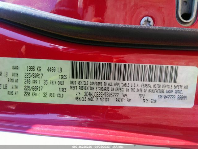 3C4NJCBB5HT605777 Jeep Compass Latitude