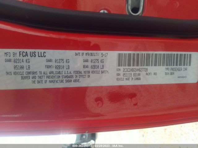 2C3CDXBG5HH627728 Dodge Charger Se