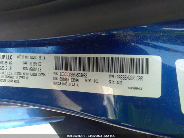 1C3CCCCB5FN593082 Chrysler 200 C