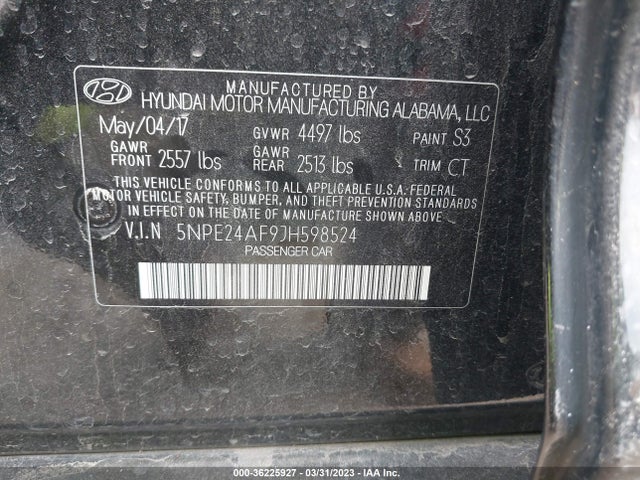 Hyundai SONATA SE 2018 5NPE24AF9JH598524 Image 9