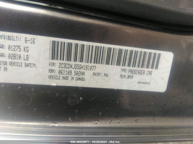 Dodge Charger Sxt 2016 2C3CDXJG5GH181077 Image 9