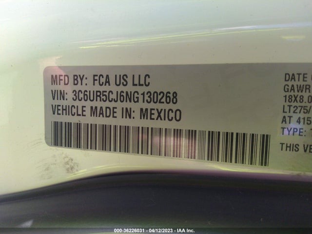 3C6UR5CJ6NG130268 RAM 2500 Tradesman