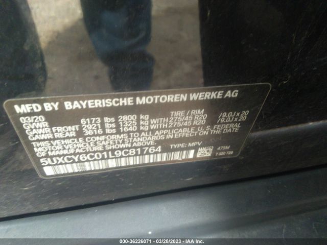 5UXCY6C01L9C81764 BMW X6 Xdrive40i