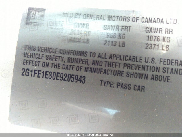 Chevrolet CAMARO LS 2014 2G1FE1E30E9205943 Image 9