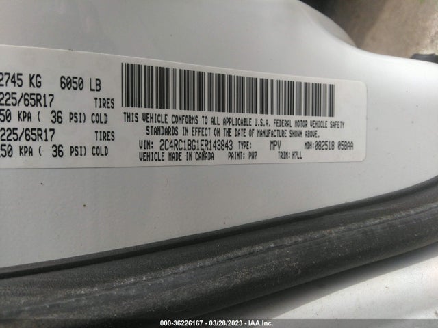 2C4RC1BG1ER143843 Chrysler Town & Country Touring