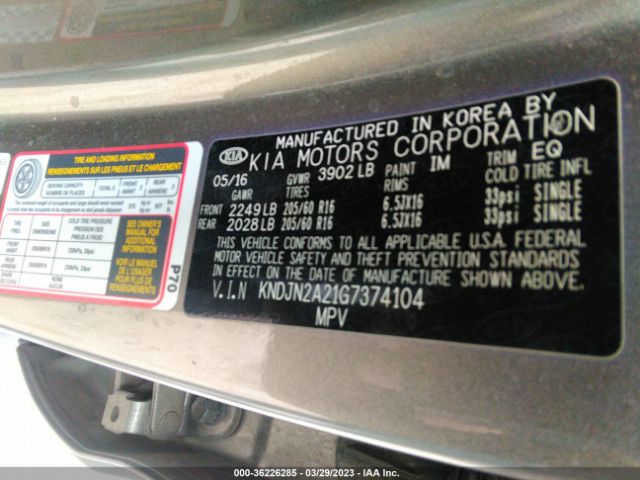 KNDJN2A21G7374104 KIA Soul Base