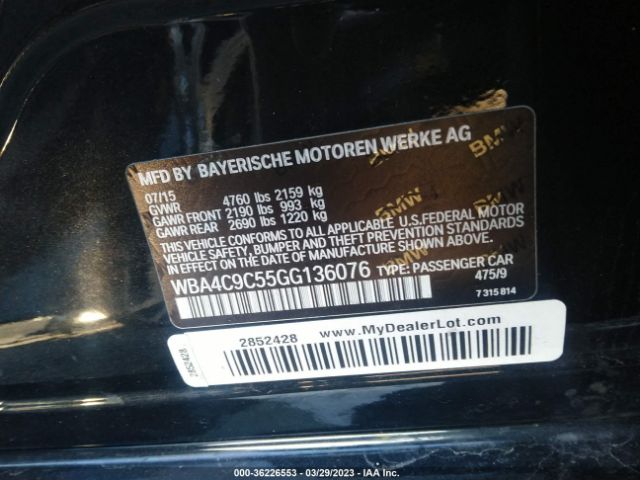 WBA4C9C55GG136076 BMW 4 Series 428i Xdrive