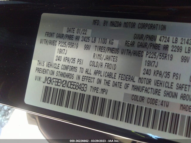 Mazda Cx-5 2.5 S Premium Plus 2022 JM3KFBEM2N0558493 Image 10