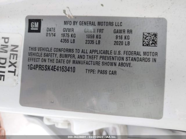 1G4PR5SK4E4163410 Buick Verano Convenience Group
