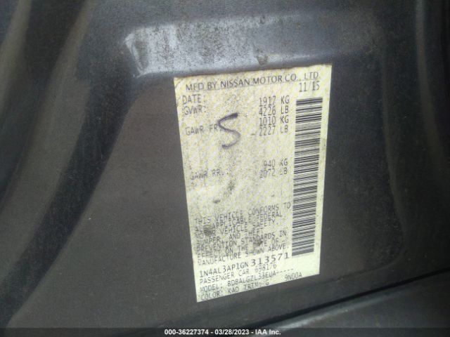 1N4AL3AP1GN313571 Nissan ALTIMA 2.5